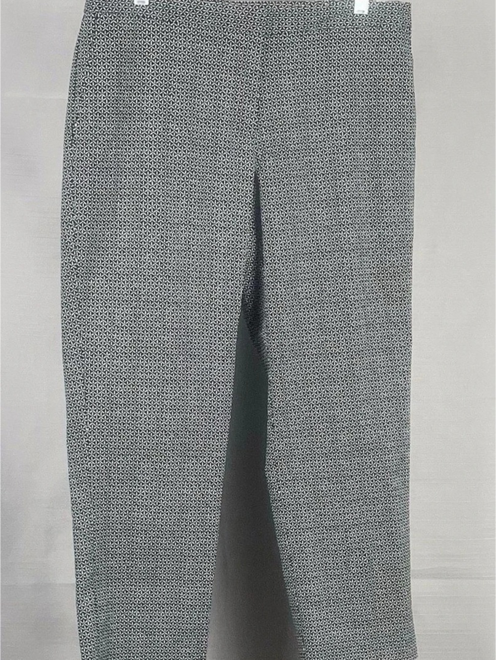 Mario Serrani Black White Geometric Print Pants 12